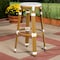 Baxton Studio Joelle Grey and White Bamboo Style Stackable Bistro Bar Stool 150-8982 - alternate 3